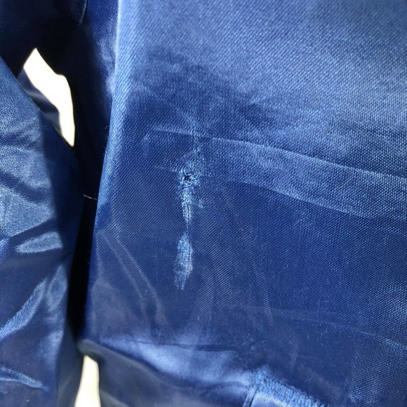 VTG GAUDET MIDDLE SCHOOL MIDDLETON VARSITY JACKET YOUTH MEDIUM SNAP BUTTON BLUE - Picture 3 of 16